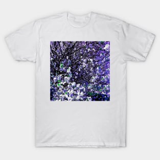 Crepe Myrtle Tree Flower Purple Lilac and Blue T-Shirt